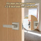 Door Handle Set - Lever Passage Function Square - Satin Nickel