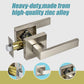Door Handle Set - Lever Passage Function Square - Satin Nickel