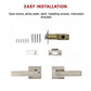 Door Handle Set - Lever Passage Function Square - Satin Nickel
