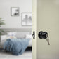 Door Handle Set - Key Lock Function Round - Black