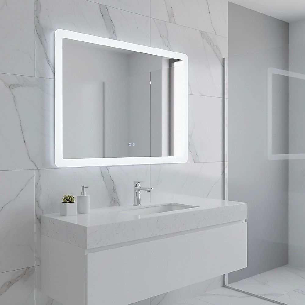 Smart Mirror Bathroom Vanity LED Lighted Wall Mirror with Bluetooth 1000x700mm