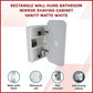 Bathroom Mirror Rectangle Wall Hung Shaving Cabinet Vanity - Matte White