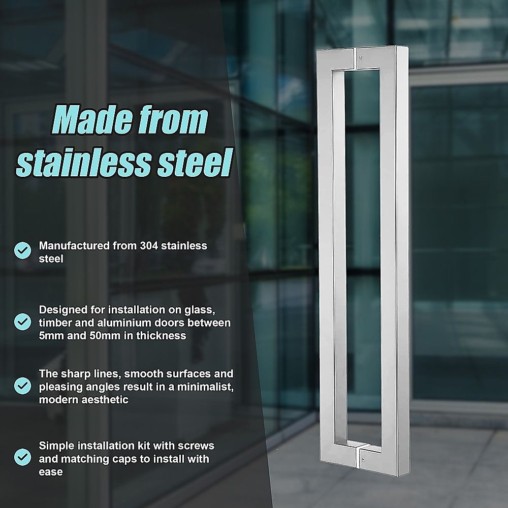 Entrance Door Pull Handle Brushed Satin - 800MM