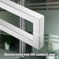 Entrance Door Pull Handle Brushed Satin - 800MM