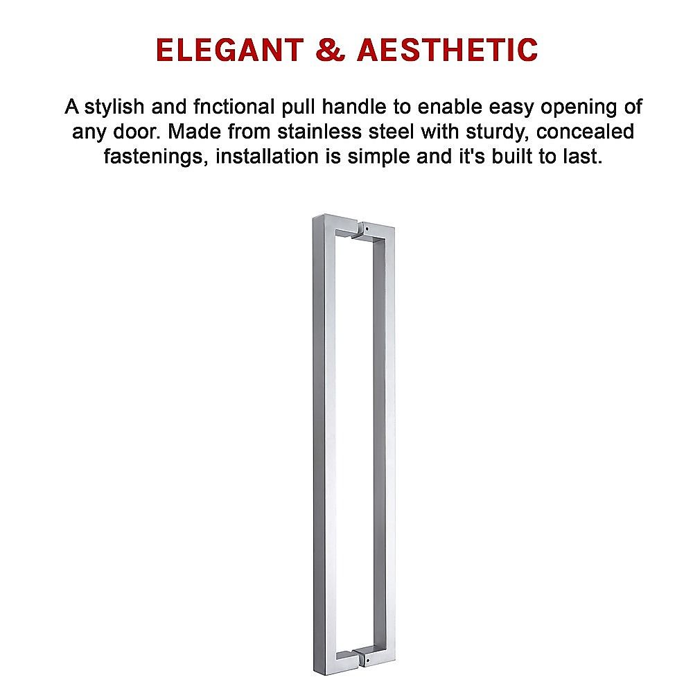 Entrance Door Pull Handle Brushed Satin - 800MM