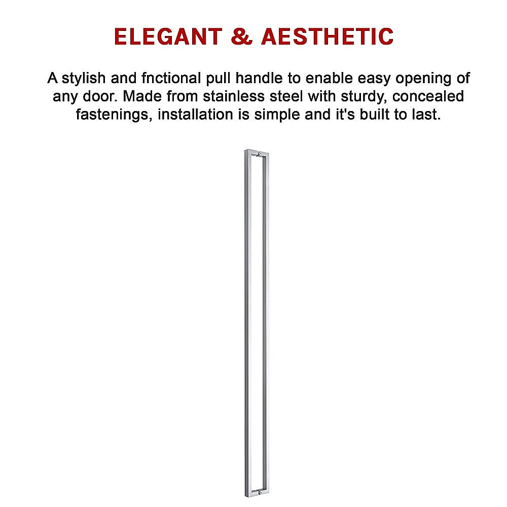 Entrance Door Pull Handle Brushed Satin - 1800MM