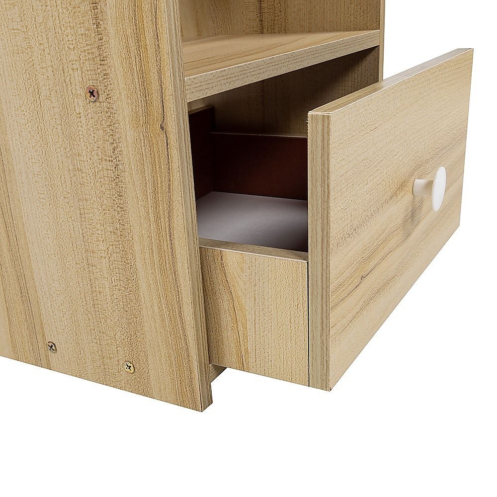 Bedside Table Drawers Side Bedroom Furniture Nightstand - Wood Unit