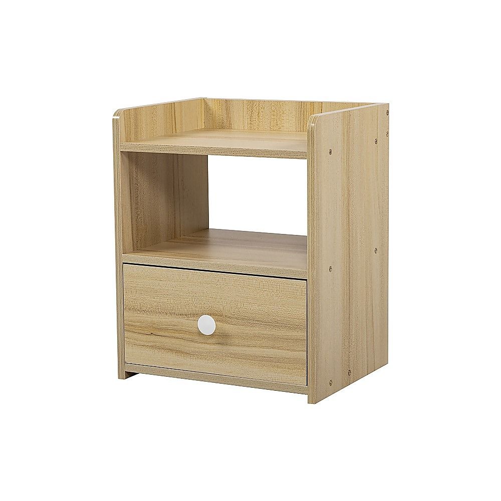 Bedside Table Drawers Side Bedroom Furniture Nightstand - Wood Unit