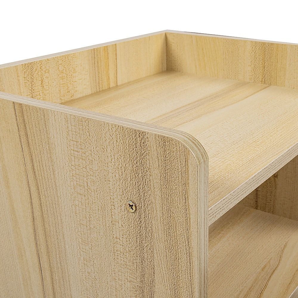 Bedside Table Drawers Side Bedroom Furniture Nightstand - Wood Unit