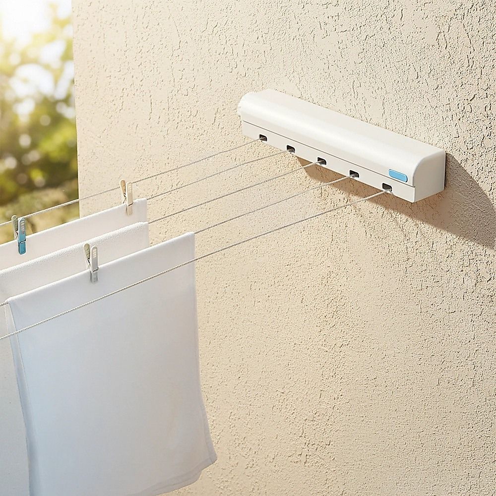 Retracting Clothesline 6 Line 39m Hanging Space Hanger