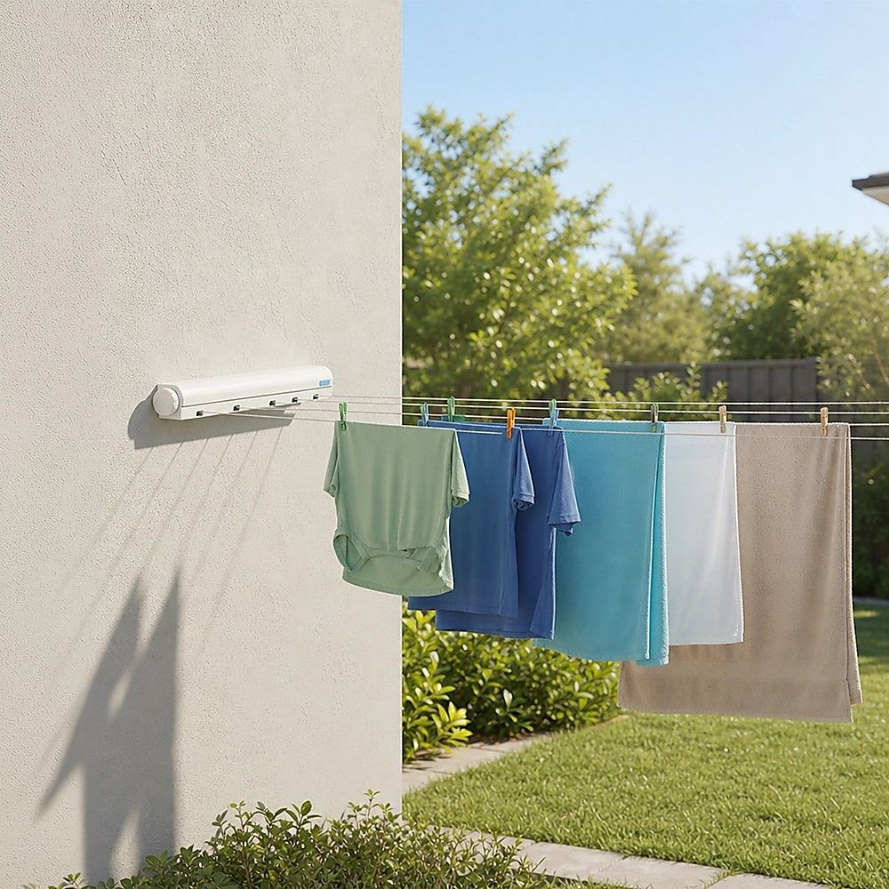 Retracting Clothesline 6 Line 39m Hanging Space Hanger