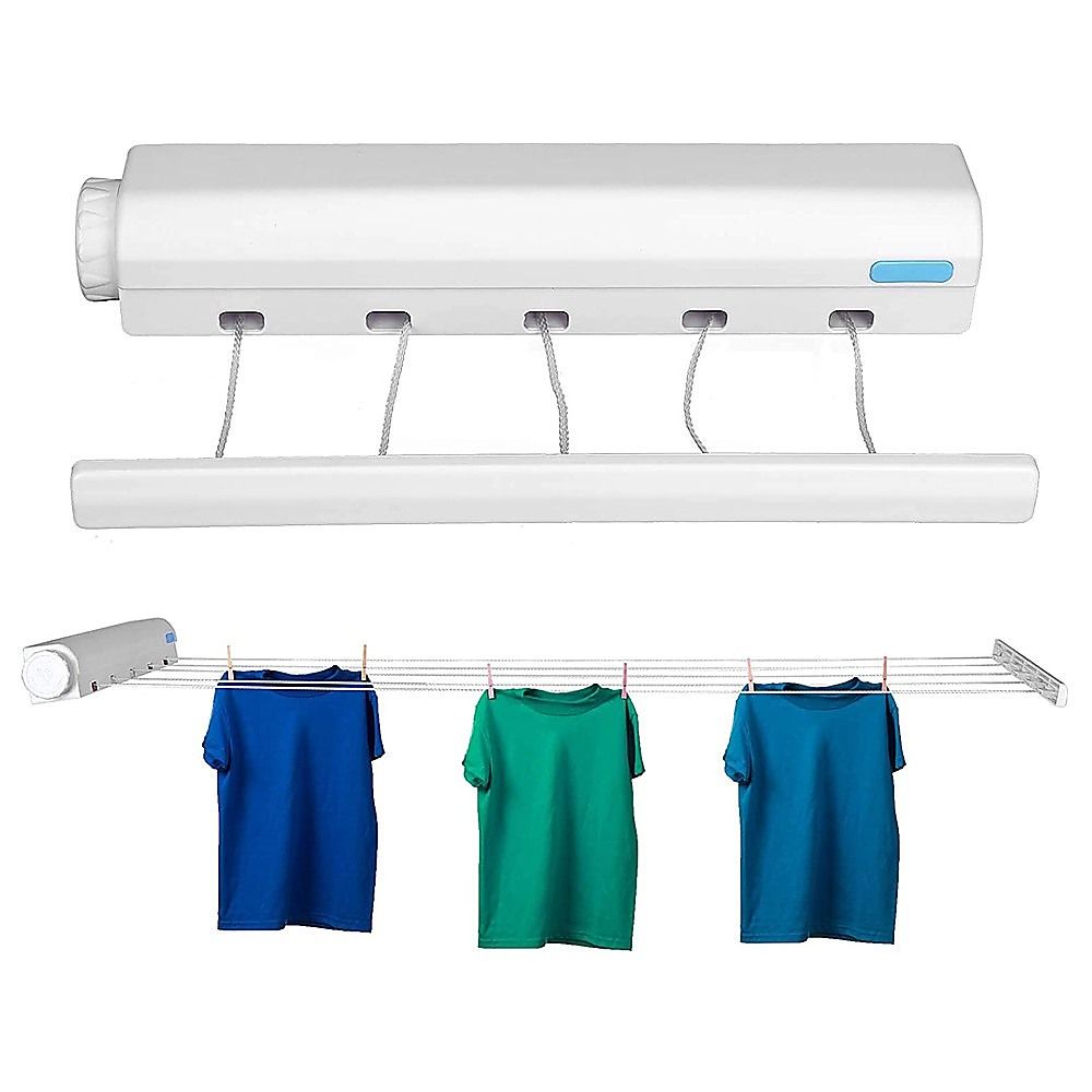 Retracting Clothesline 6 Line 39m Hanging Space Hanger