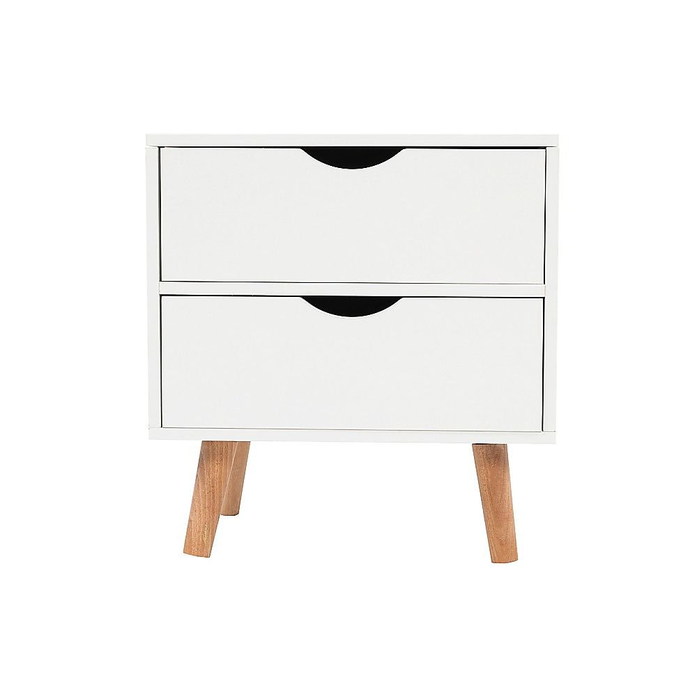 Bedside Table Drawers Side Nightstand White Storage Cabinet Wood