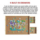 Jigsaw Puzzle Table Board Wooden Storage Tray for Adults and Kids