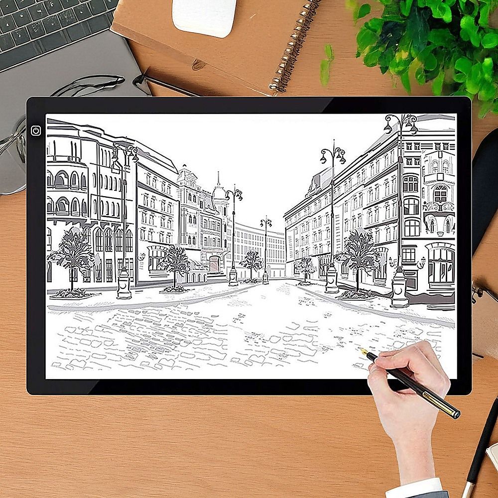 LED Light Box A2 Tracing Board Art Design Stencil Tattoo Copy Drawing Pad