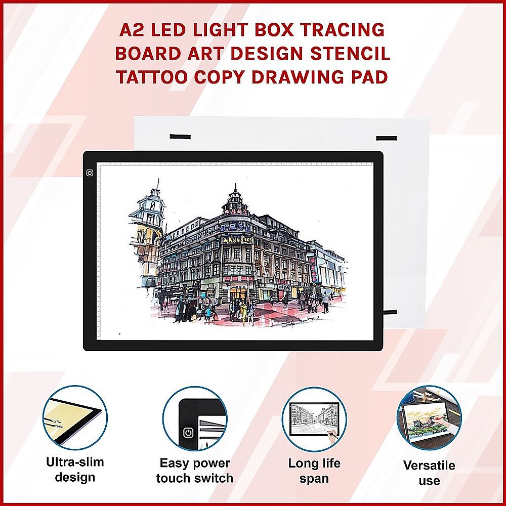 LED Light Box A2 Tracing Board Art Design Stencil Tattoo Copy Drawing Pad