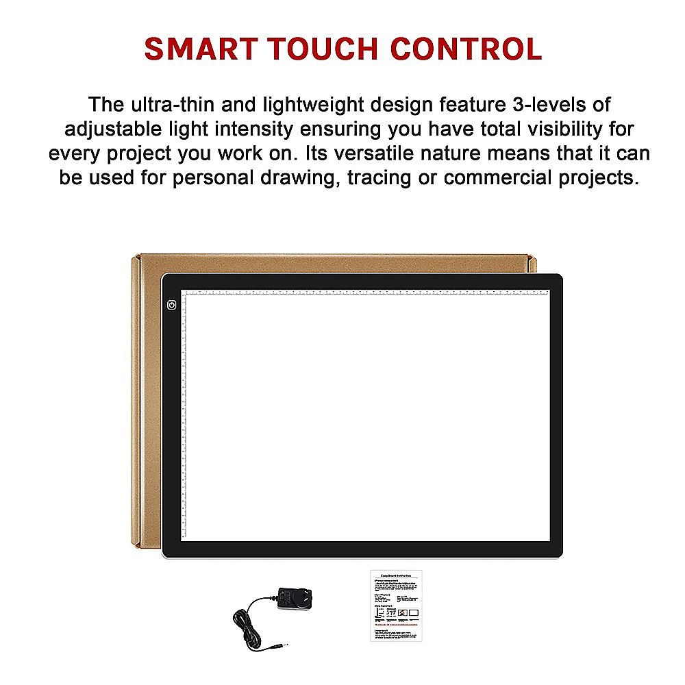 LED Light Box A2 Tracing Board Art Design Stencil Tattoo Copy Drawing Pad