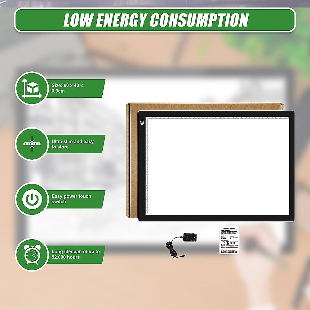 LED Light Box A2 Tracing Board Art Design Stencil Tattoo Copy Drawing Pad