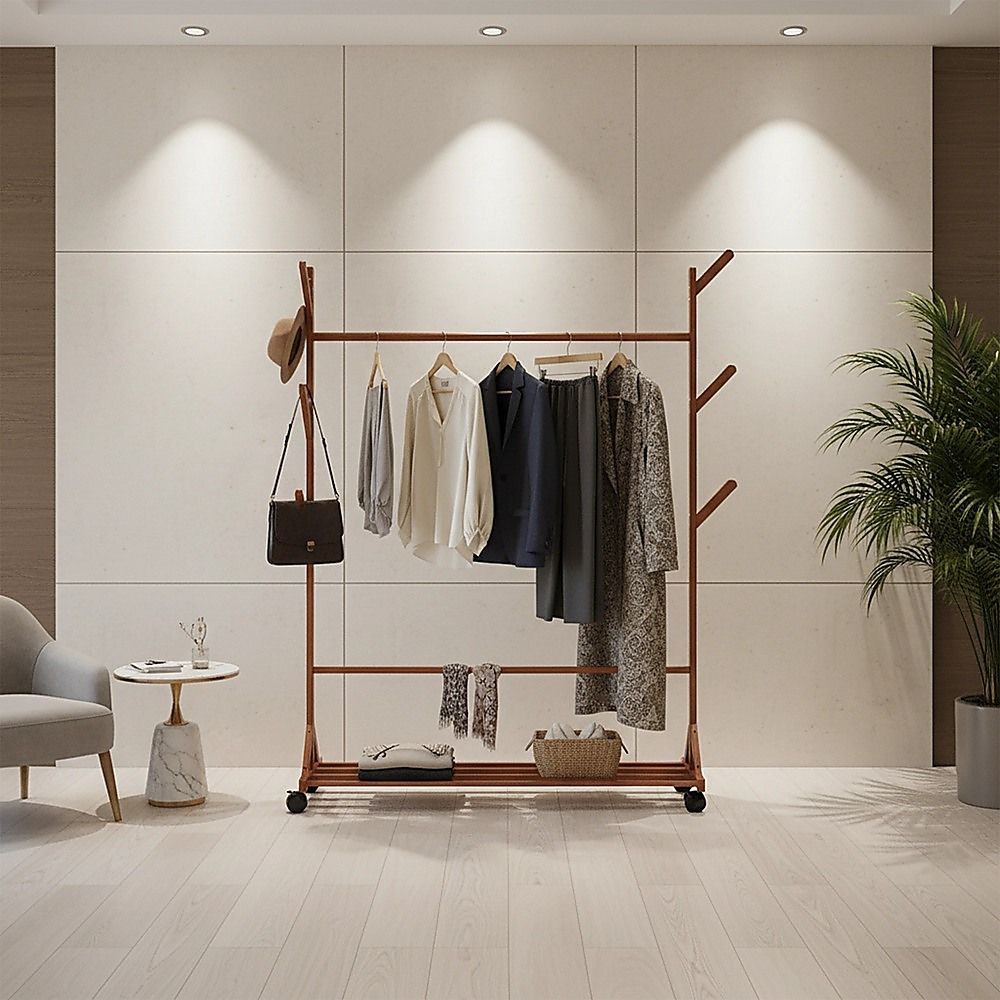 Portable Clothes Rack Coat Garment Stand 02