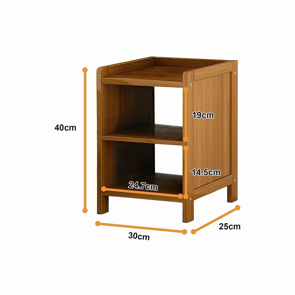 Bamboo Bedside Table Nightstand Storage for Bedroom Sofa Side Stand