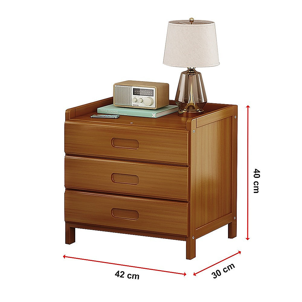 Bamboo Bedside Table Nightstand Storage for Bedroom Sofa Side Stand