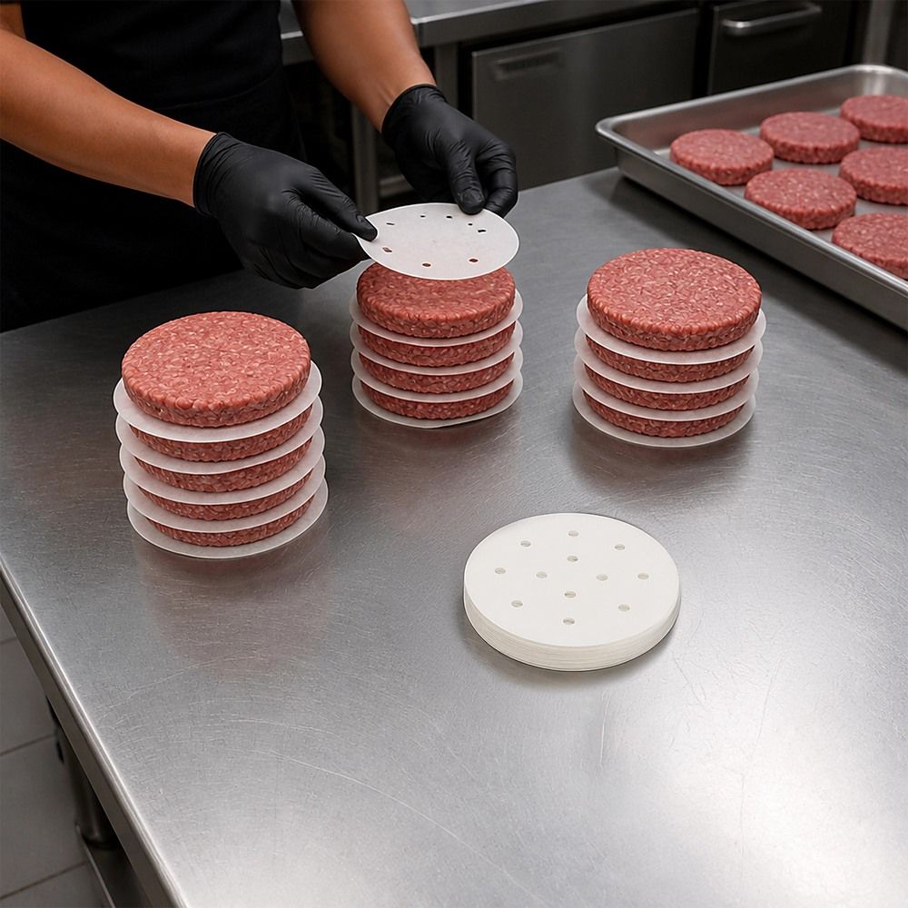 Patty Paper 500pcs Baking Burger Wax Discs Nonstick BBQ 13cm