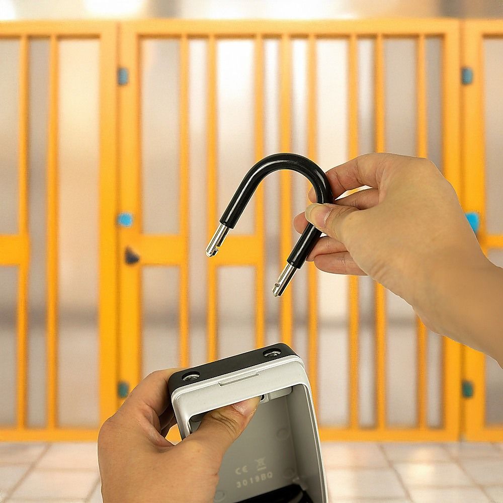 Security 4-Digit Combination Cable Lock Box with Luminous Dials