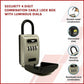 Security 4-Digit Combination Cable Lock Box with Luminous Dials