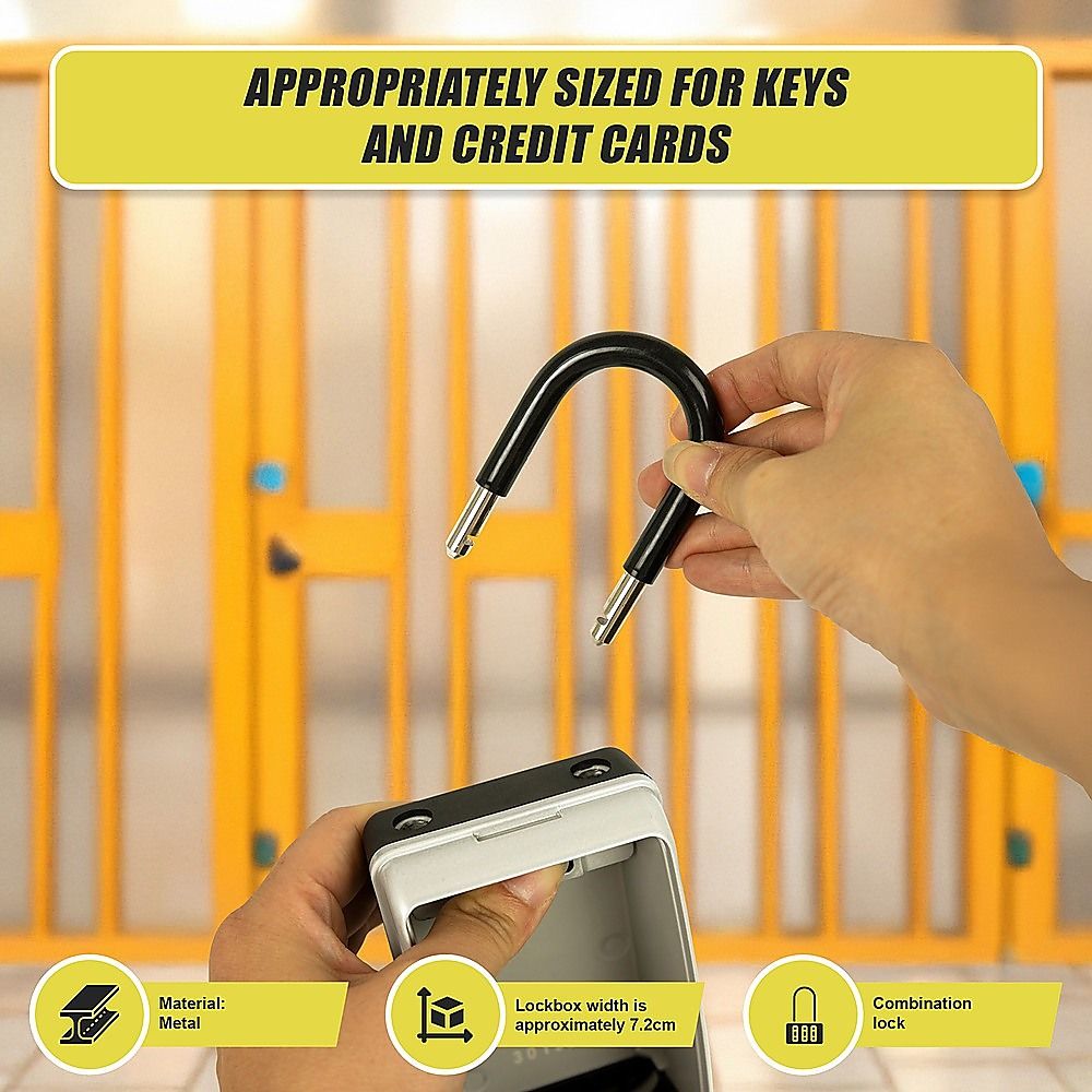 Security 4-Digit Combination Cable Lock Box with Luminous Dials
