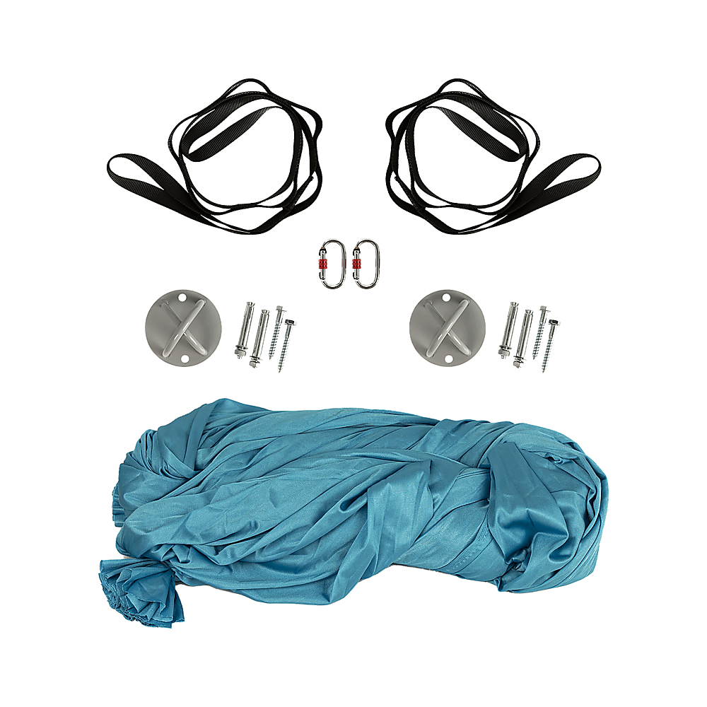 Yoga Pilates Aerial Silk Kit 5x2.8m Swing Anti-Gravity Hammock