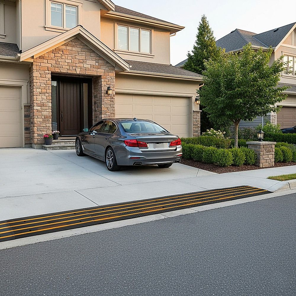 Car Driveway Curb Ramp Rubber - 10,000 Kg Industrial Capacity