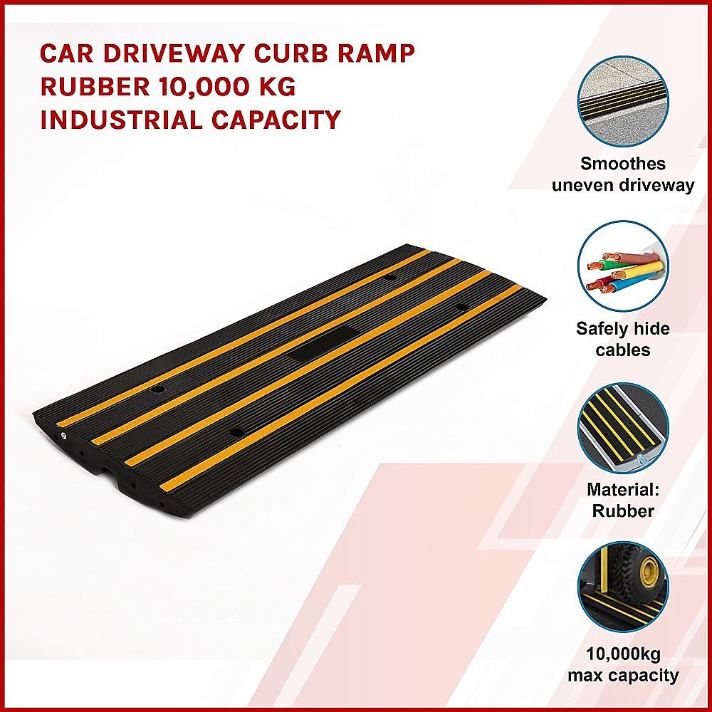 Car Driveway Curb Ramp Rubber - 10,000 Kg Industrial Capacity