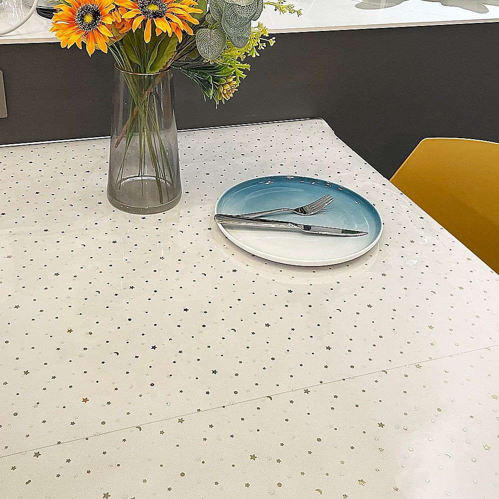 PVC Tablecloth Protector 107x213.4CM Clear Plastic Transparent Cover