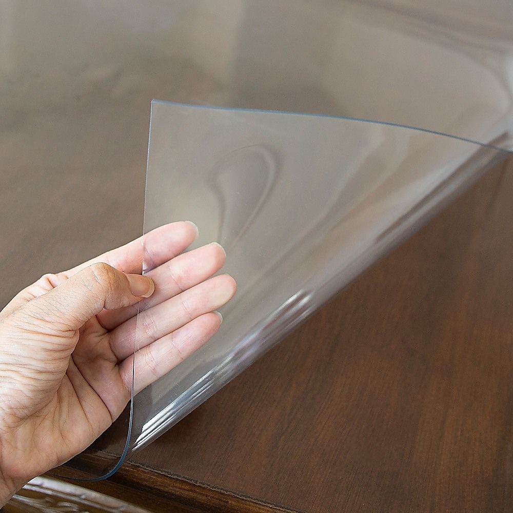 PVC Tablecloth Protector 107x213.4CM Clear Plastic Transparent Cover