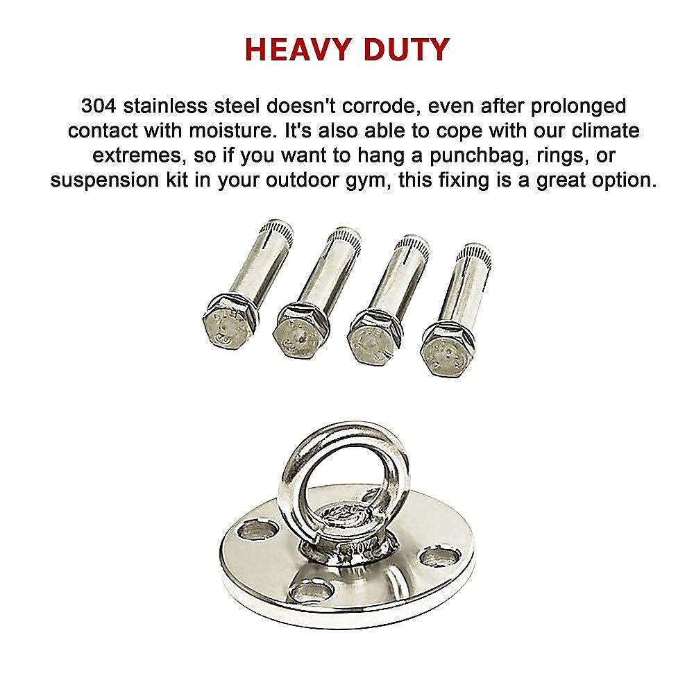 Stainless Steel Suspension Hook Wall Ceiling Mount Hanger Anchor Bracket - 304