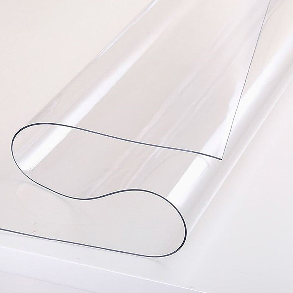 PVC Tablecloth Protector Dining Table Cover 2134x1070mm 1.5mm Plastic