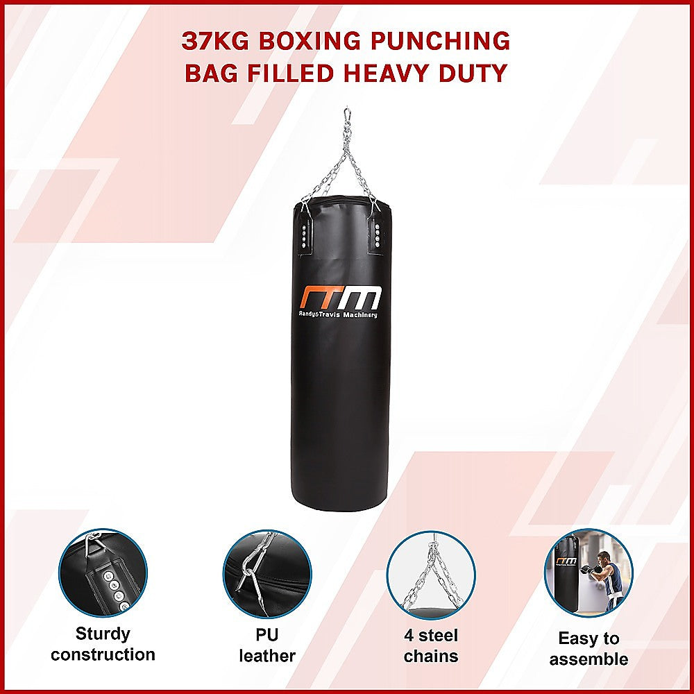 Boxing Punching Bag 37kg Heavy Duty Filled