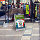 Sidewalk A-Frame Sign Double-Sided Sandwich Board for Graphic Plastic Panels