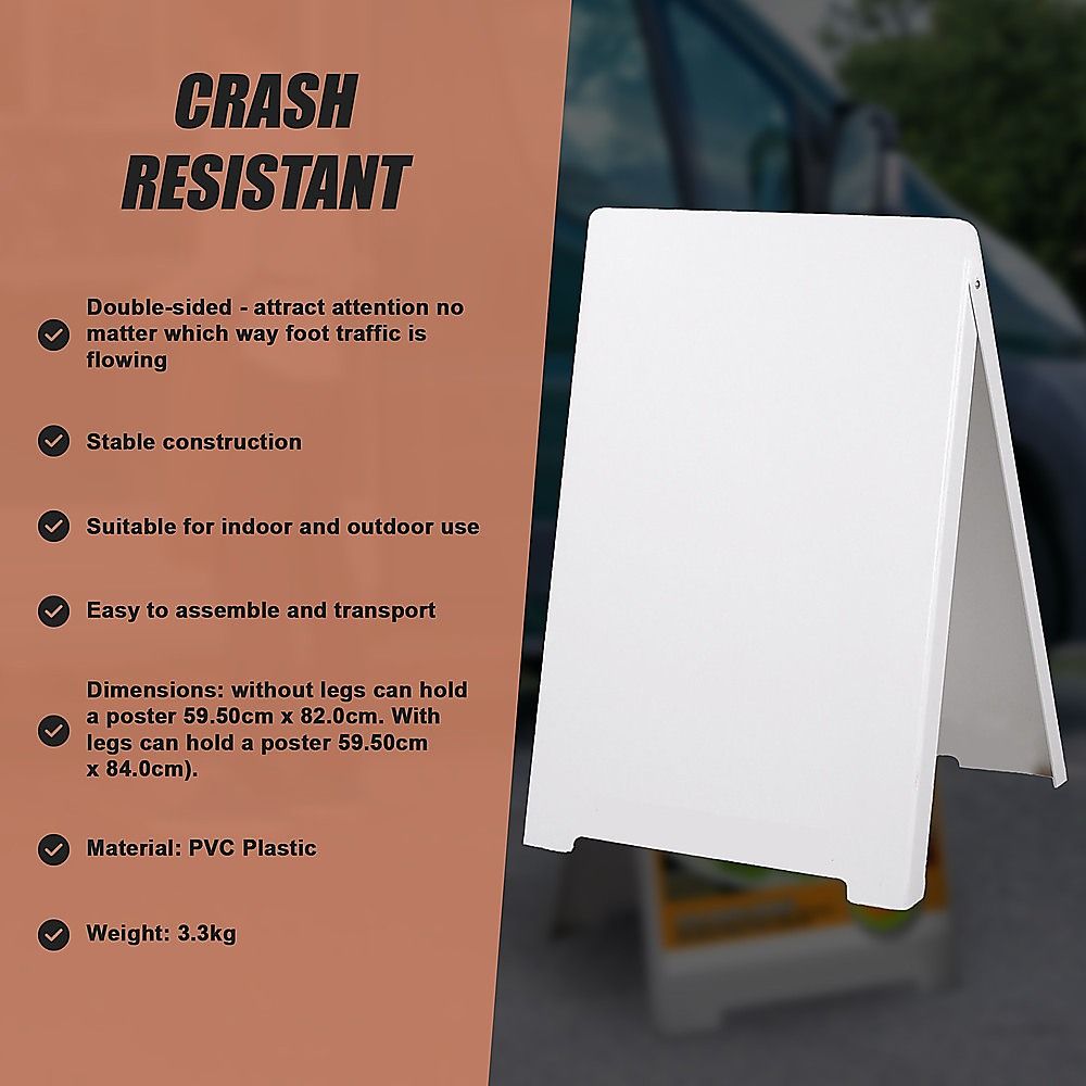 Sidewalk A-Frame Sign Double-Sided Sandwich Board for Graphic Plastic Panels