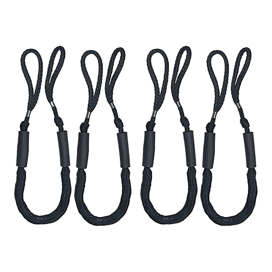 Marine Dock Line Boat Mooring Rope Anchor Cord Stretch 4 Pack Bungee