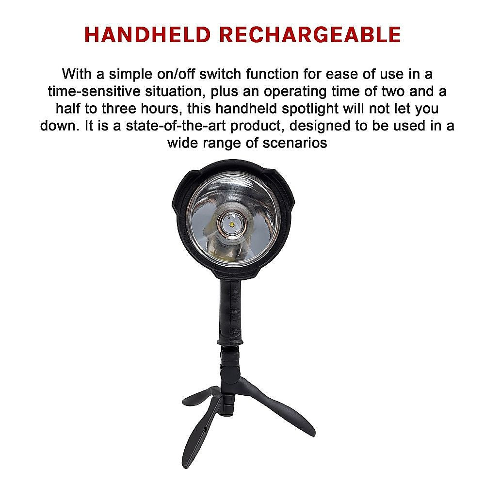 Handheld Spot Light 10W Rechargeable LED Hunting Shooting 12V