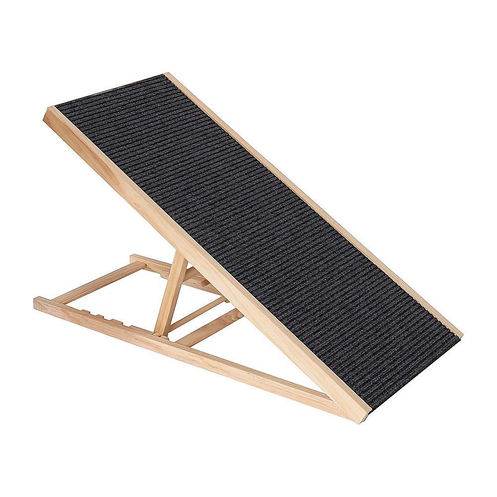Dog Pet Ramp Foldable Adjustable Height Stair for Bed Sofa Car - 100cm