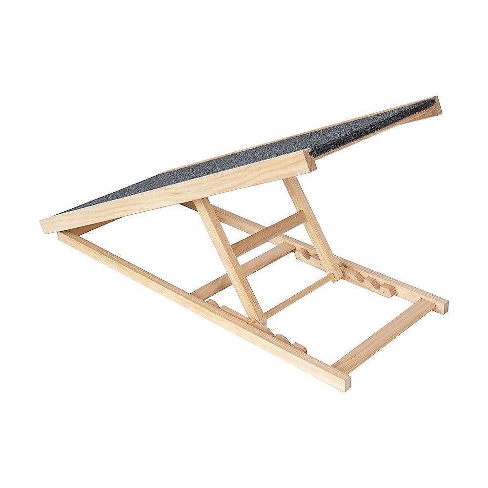 Dog Pet Ramp Foldable Adjustable Height Stair for Bed Sofa Car - 100cm