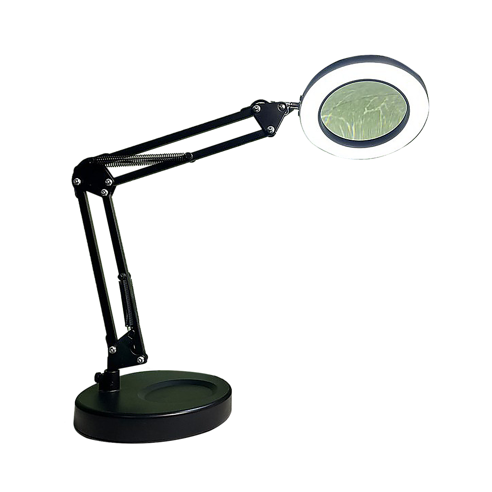 Glass Magnifying Desk Light Magnifier LED Lamp Reading Lamp Base