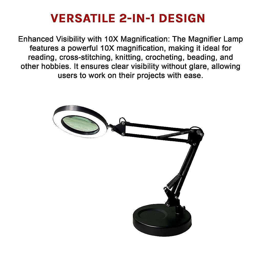 Magnifying Desk Light Magnifier LED Glass