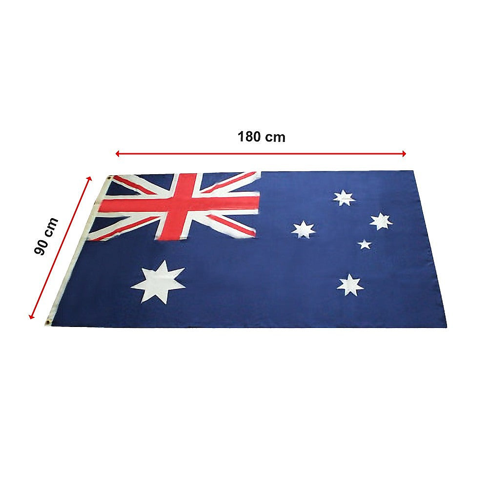 Australian Flag Heavy Duty Woven Spun Poly Australia Flag Metal Clips