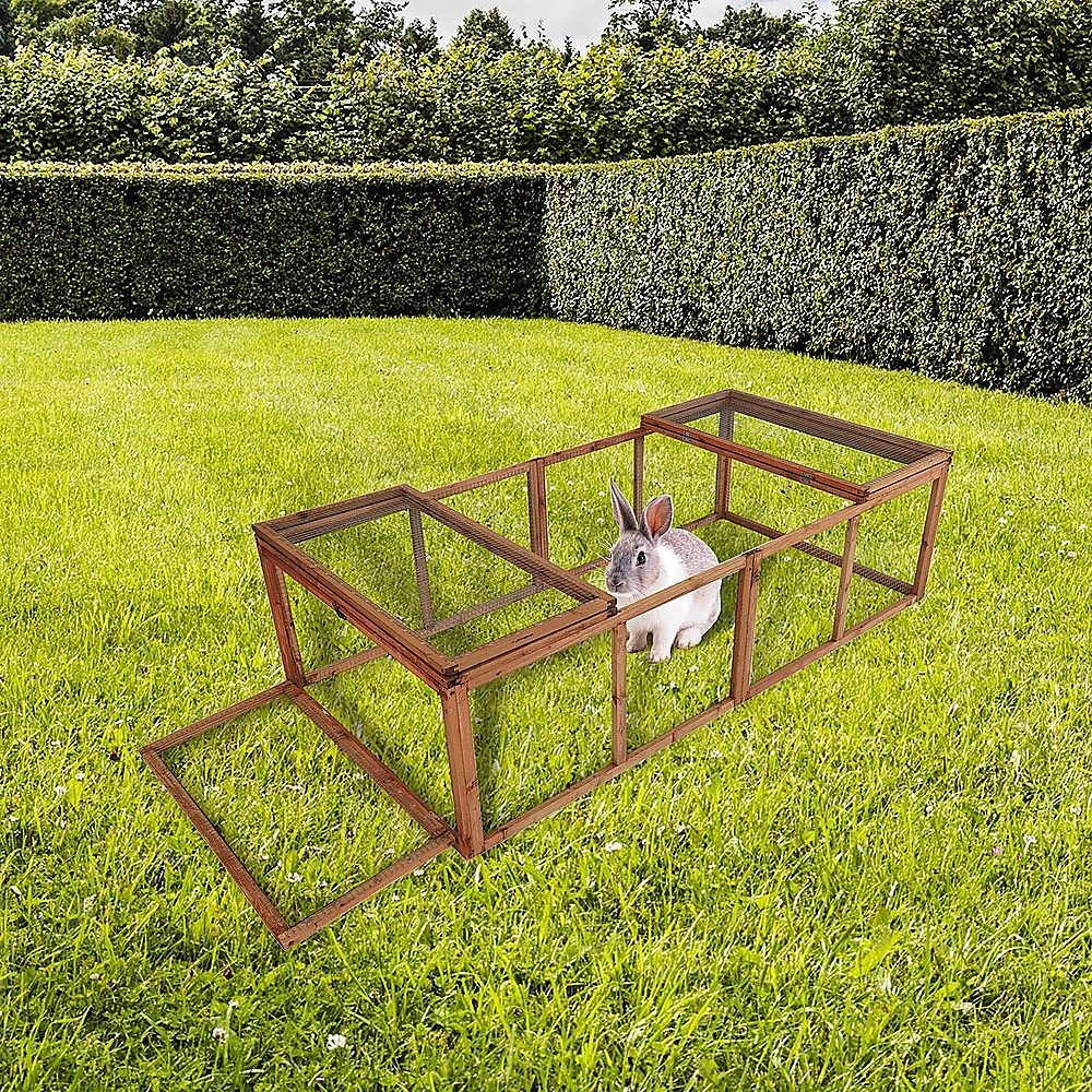 Chicken Coop Large Run - Guinea Pig Cage Villa Extension Rabbit Hutch House Pen