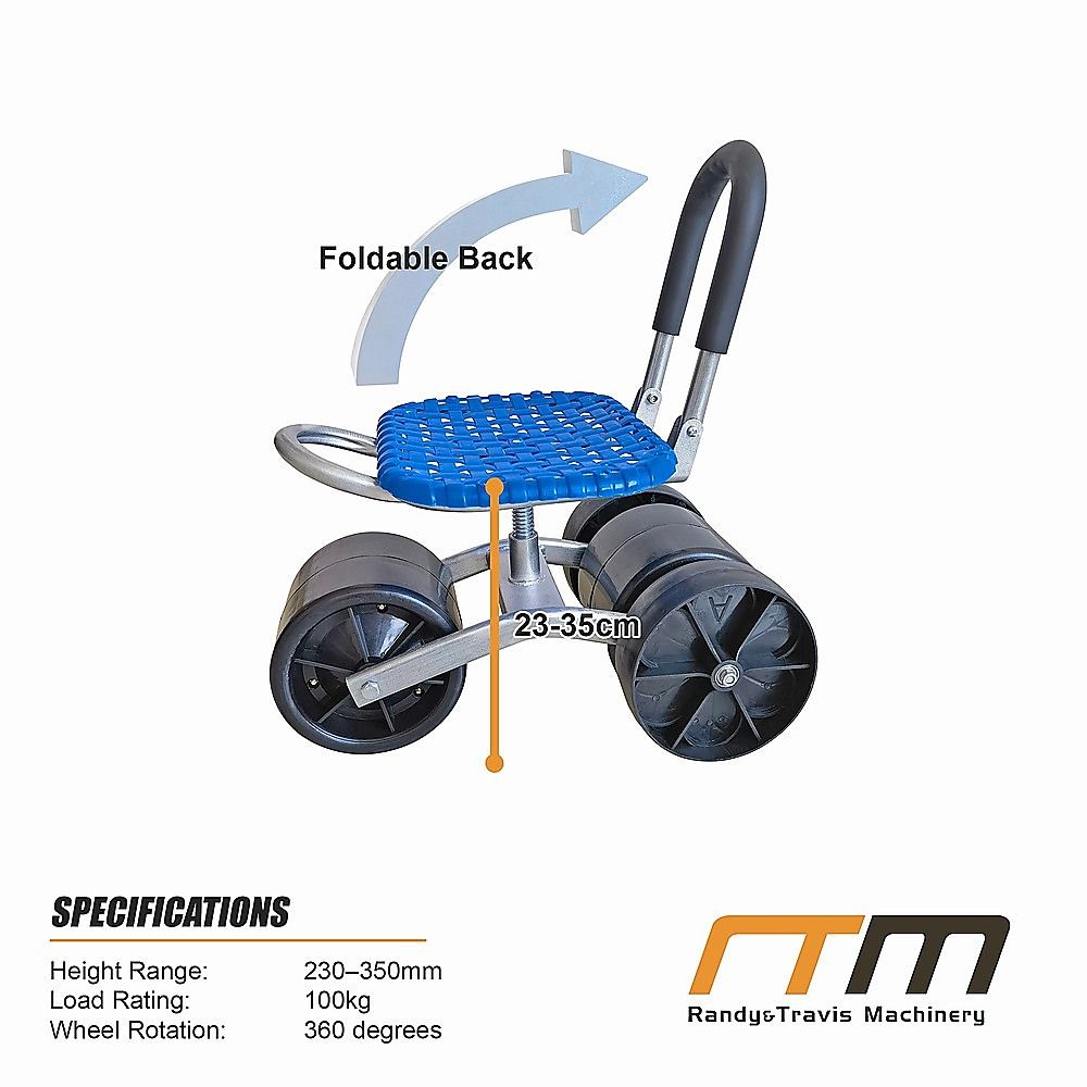 Gardening Seat - Portable Height Adjustable Folding Stool Kneeling Pad