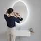 Oval Mirror LED Anti-Fog Illuminated Bathroom Living Room