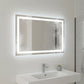 Rectangular Mirror LED Anti-Fog Illuminated Bathroom Living Room - 120x80cm
